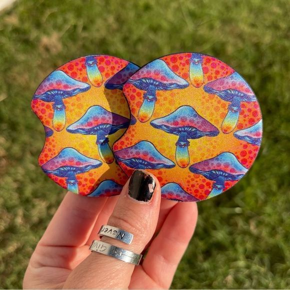 Mushroom Car Coaster 2 Pack - Picture 8 of 13